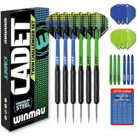 Winmau Cadet 19g Steel Twin Challenger Darts Set