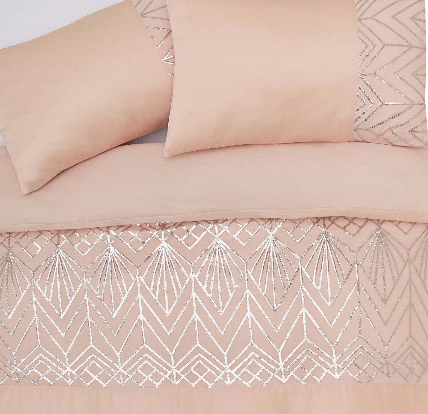 Buy Argos Home Hadley Pink Pintuck Bedding Set Double Duvet