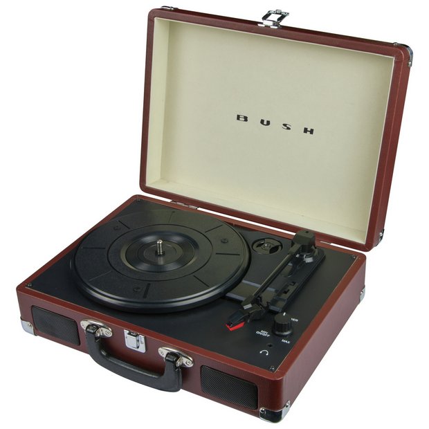 Bush Classic Retro Turntable Vinyl Record Player A NEW + WARRANTY Brown 