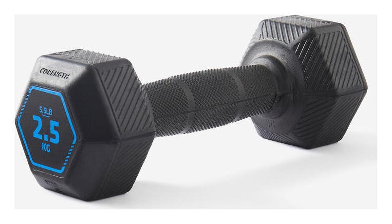 Decathlon HEX Dumbell - 1 x 2.5kg 