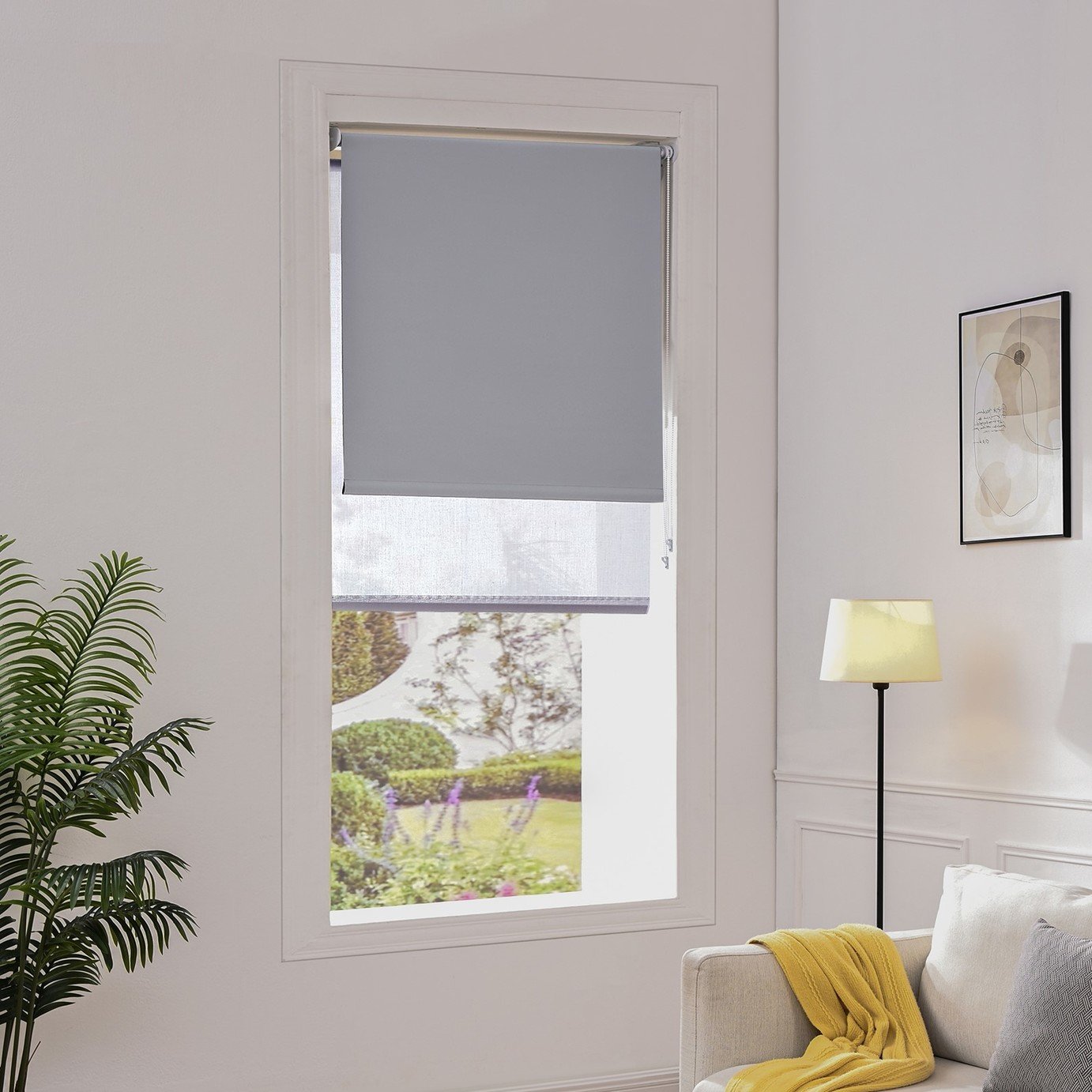 Little Black Book Blackout Double Grey Roller Blind