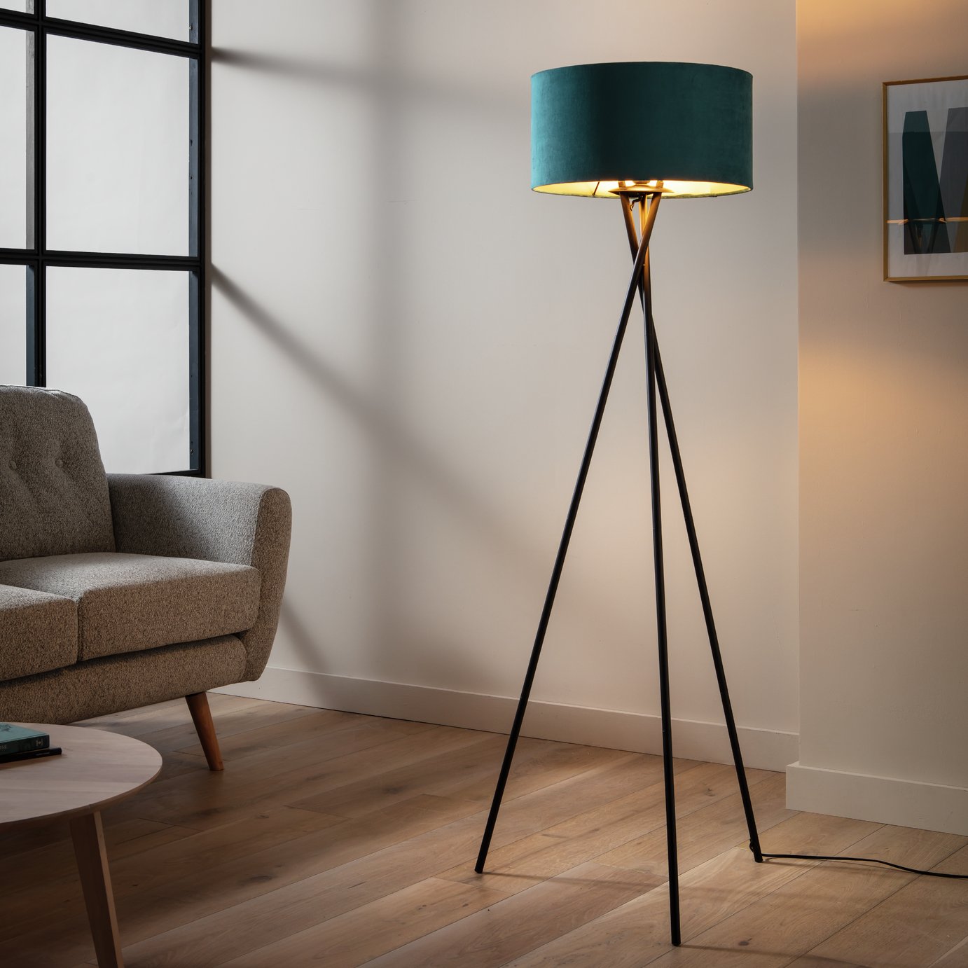 Habitat Velvet Easy Fit Lampshade - 40cm