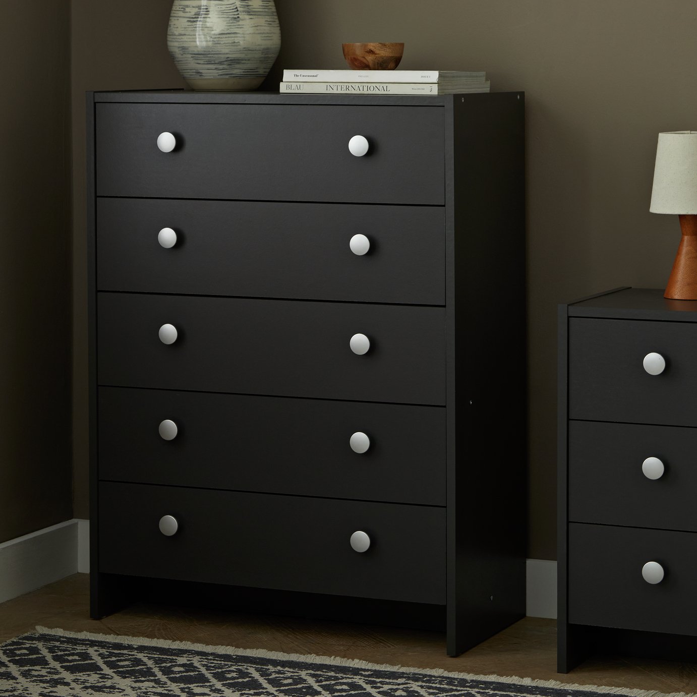 Argos Home Seville 5 Drawer Chest - Anthracite