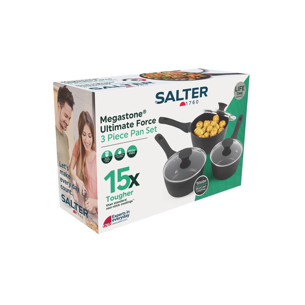 Salter 15x Mega Thermo 3 Piece Saucepan Set