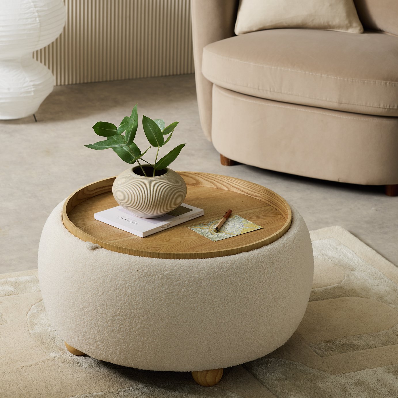 Habitat Adeline Round Coffee Table - Cream
