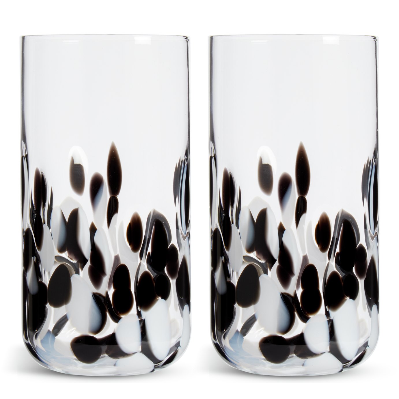 Habitat Confetti Set of 2 Hi Ball Glasses