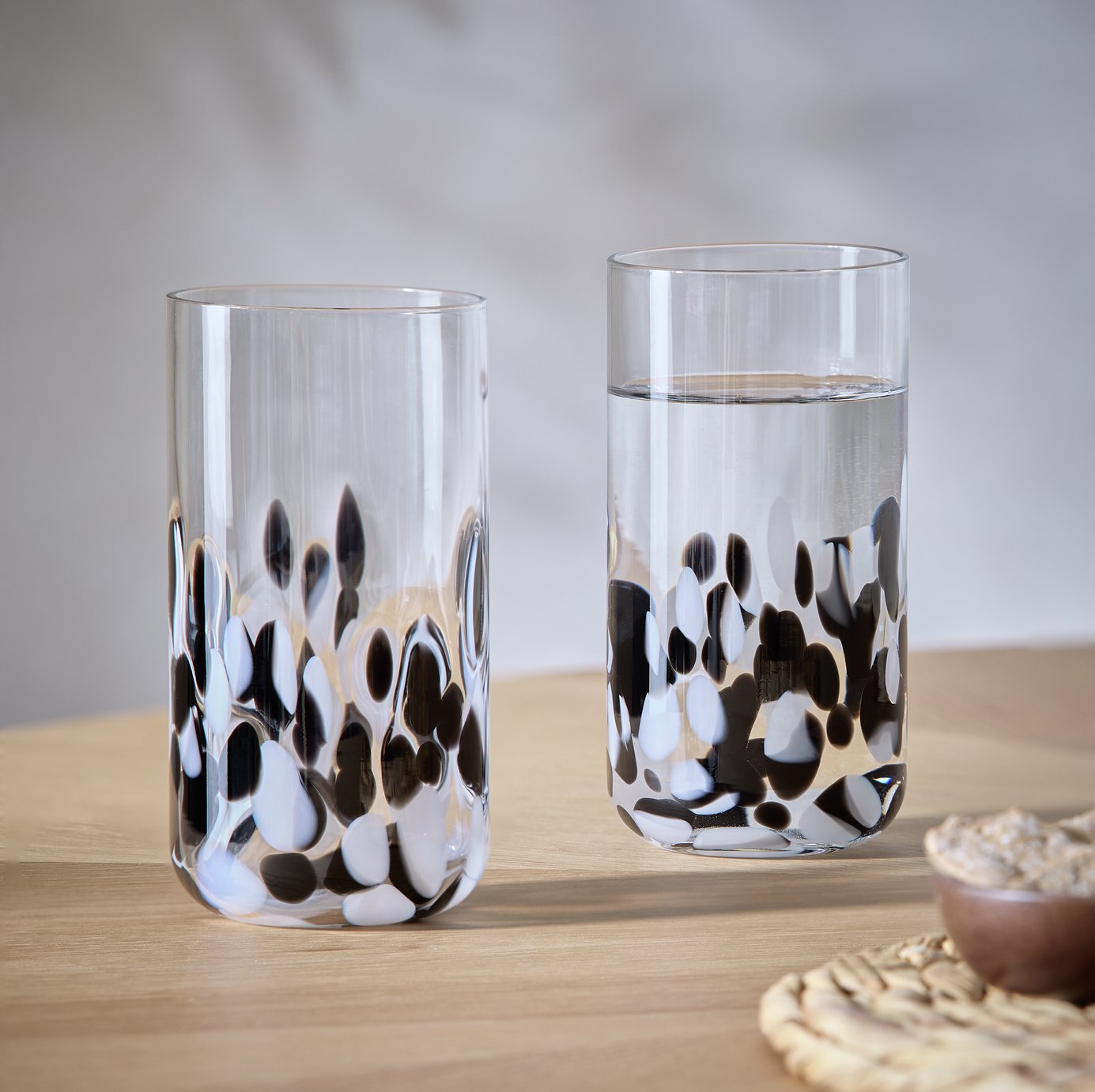 Habitat Confetti Set of 2 Hi Ball Glasses