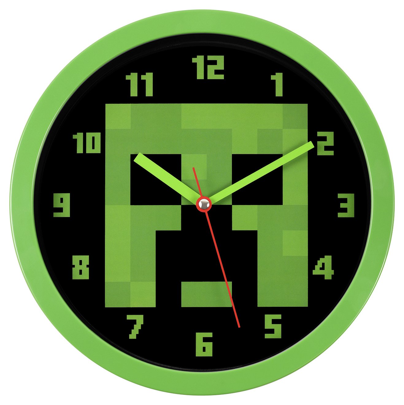 Minecraft Kids Wall Clock - Green