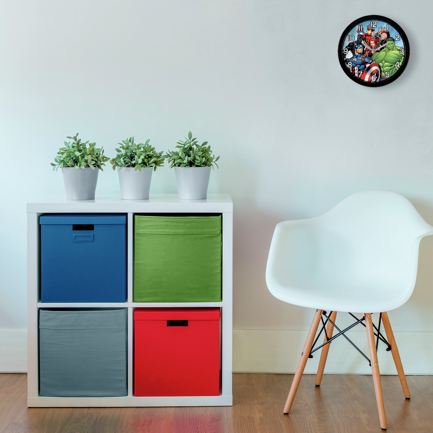 Disney Marvel Avengers Kids Wall Clock - Black