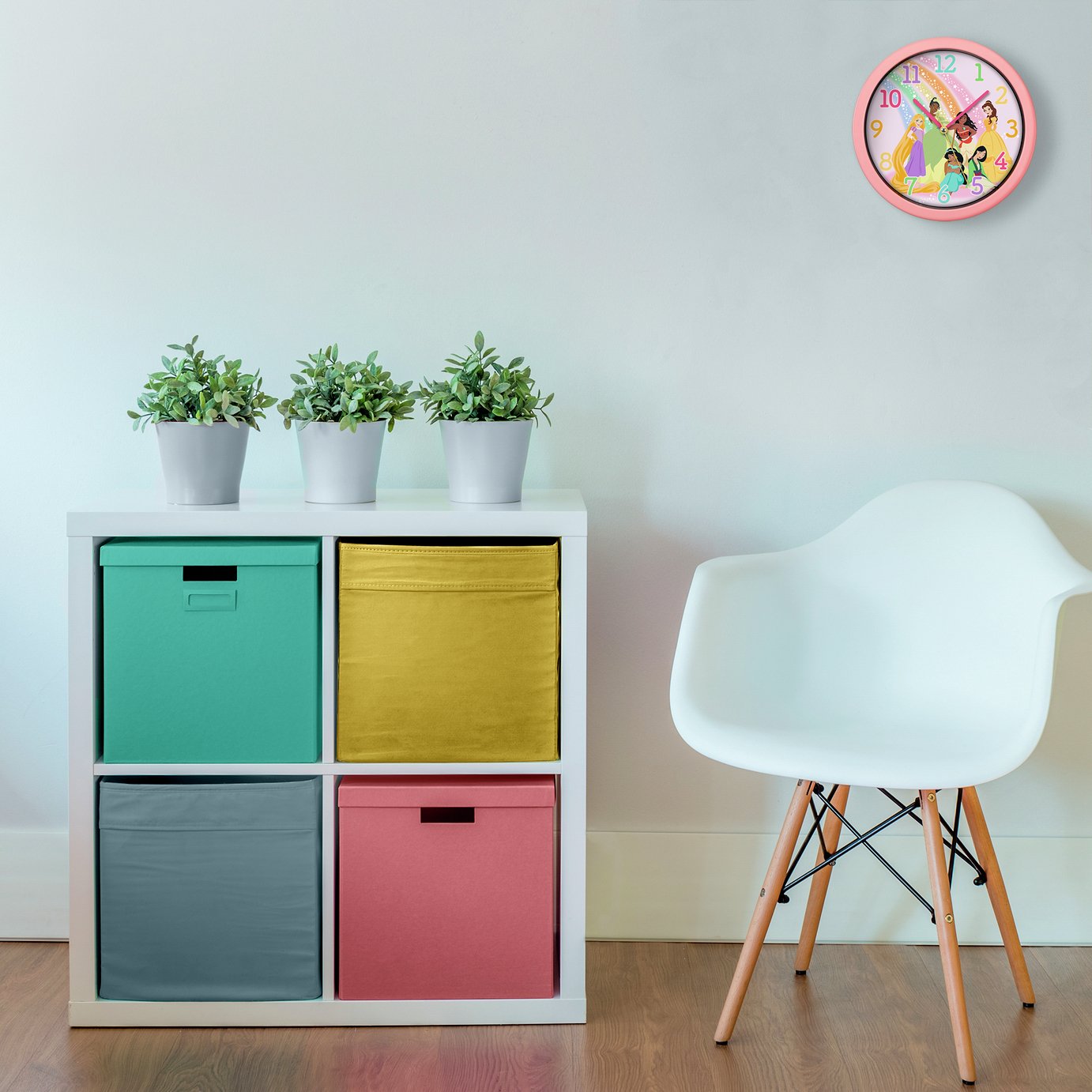 Disney Princess Kids Wall Clock - Pink