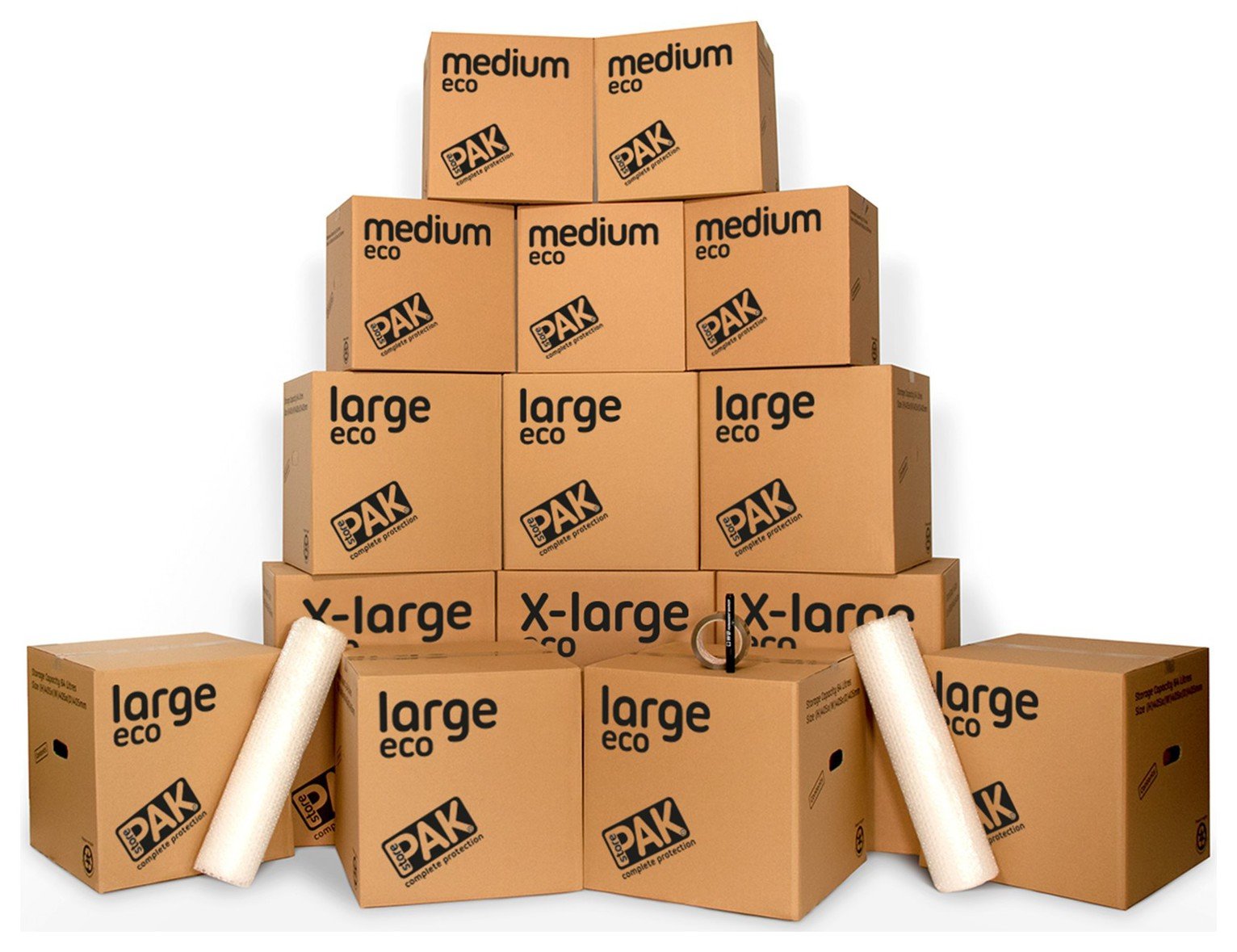 StorePAK Eco Moving House Cardboard Storage Boxes- Set of 15