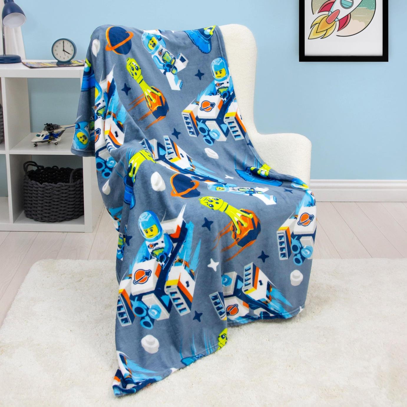 LEGO City Fleece Throw - Blue - 150x100cm