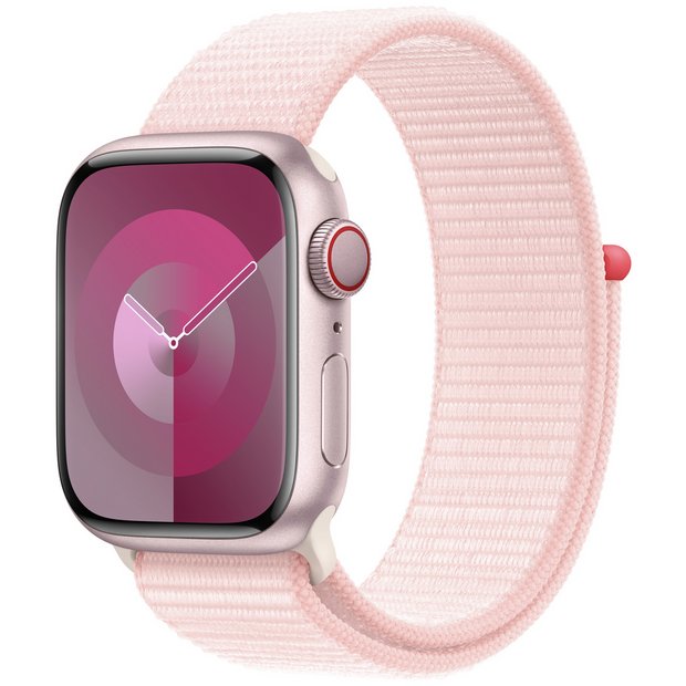 Buy Apple Watch Series 9 GPS Cellular 41mm Light Pink Sport Loop Fitness and activity trackers Argos