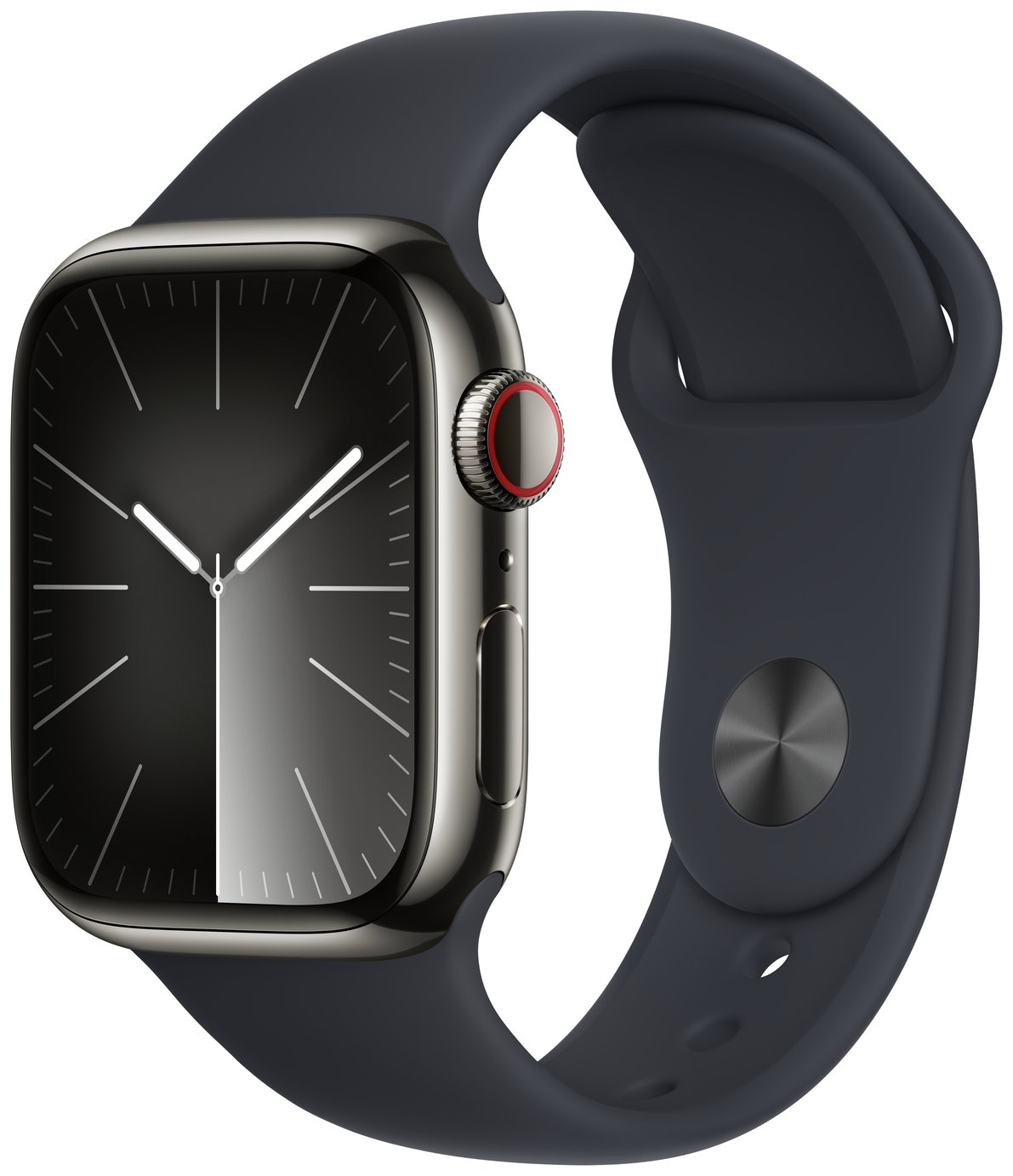 Apple Watch Series 9 GPS+Cell 41mm Steel & Midnight Band M/L