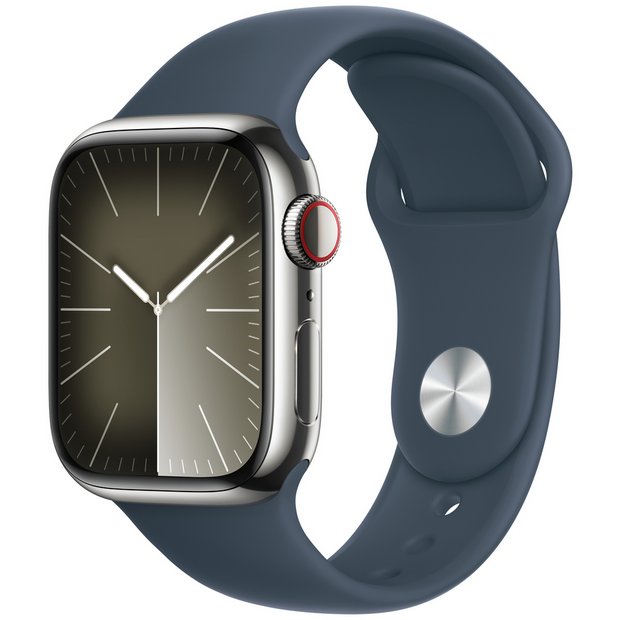 Buy Apple Watch Series 9 GPS+Cell 41mm Steel Storm Blue Band M/L