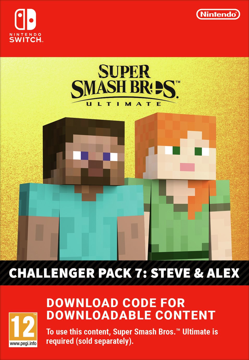 Super Smash Bros Ultimate Challenger Pack 7 Steve & Alex DLC