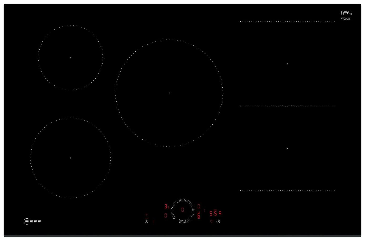 Neff T58FHW1L0 Induction Hob - Black