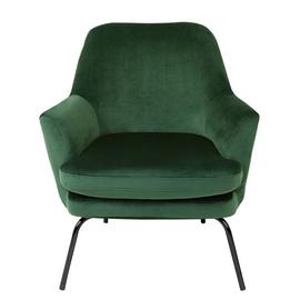 Habitat Celine Velvet Accent Chair - Green