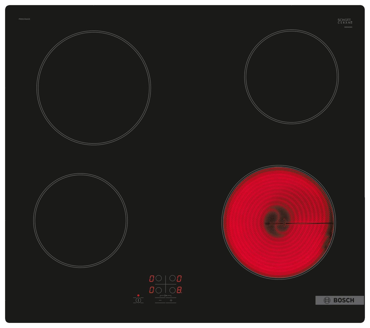 Bosch PKE61RAA8B Electric Ceramic Hob - Black
