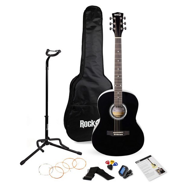 Buy RockJam Full Size 4 4 Electro Acoustic Guitar Pack Black Guitar amps and accessories Argos