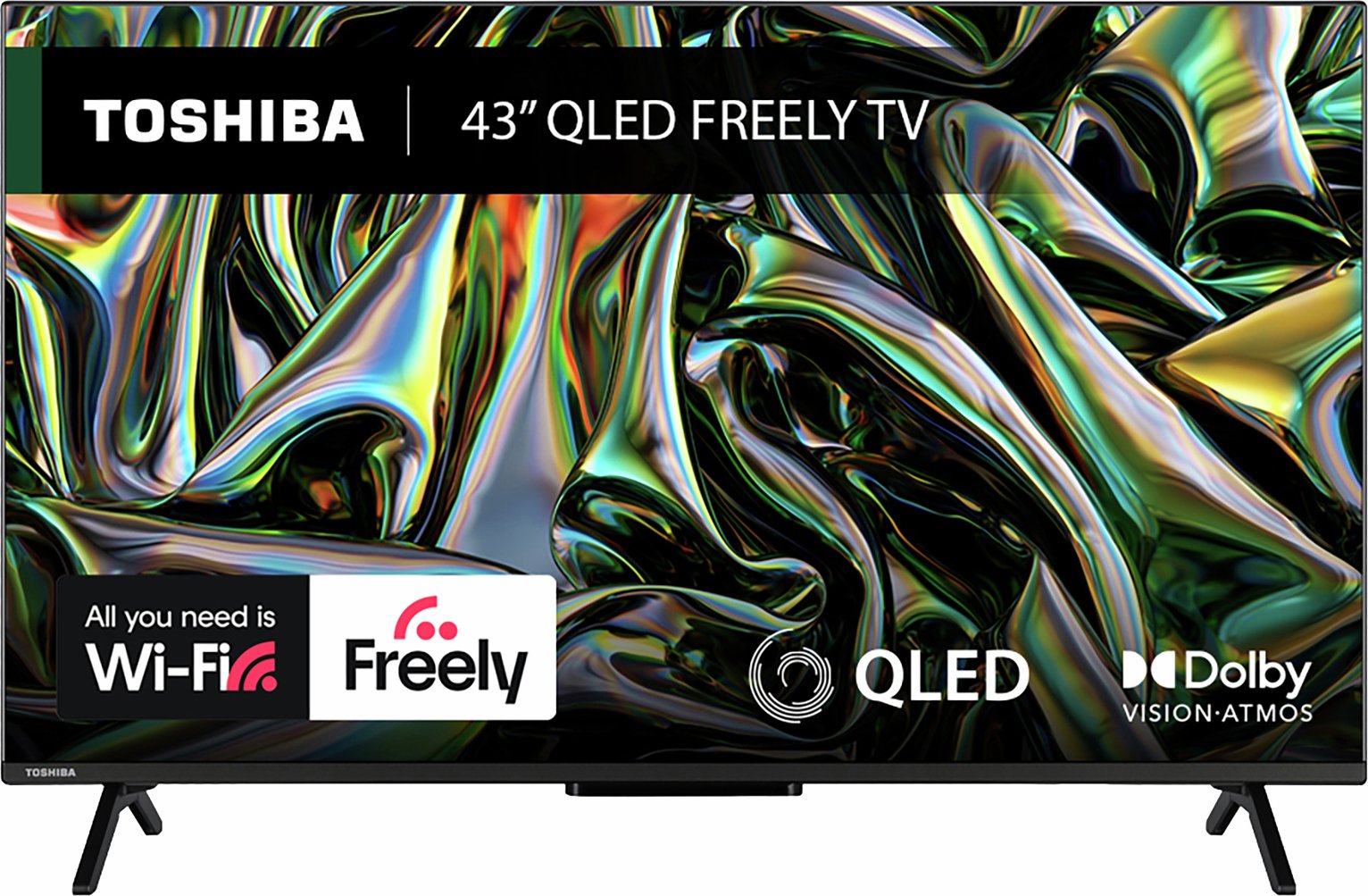 Toshiba 43 Inch 43QV2F63DB Smart UHD HDR QLED Freely TV