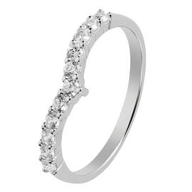Revere Sterling Silver Cubic Zirconia Wishbone Ring
