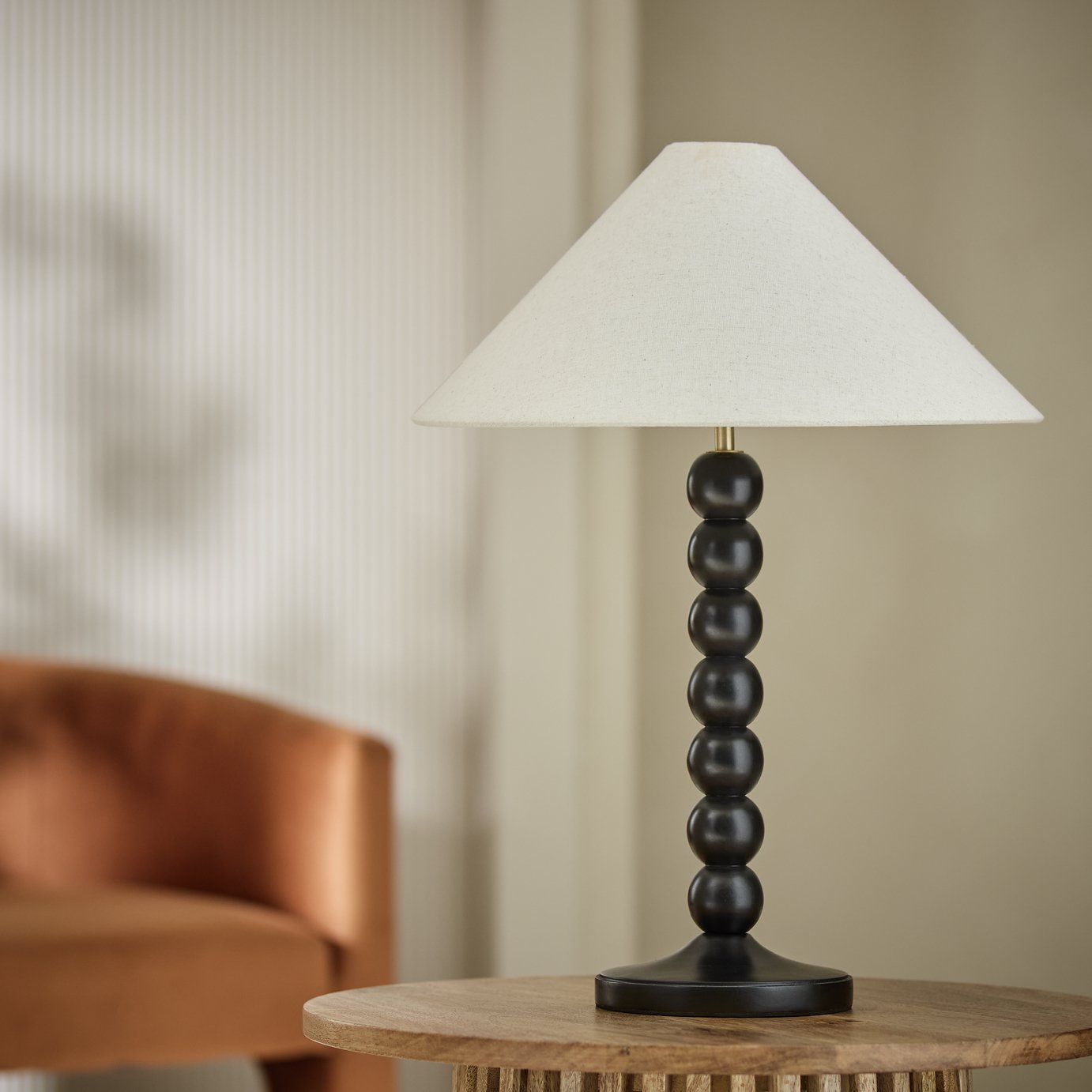 Habitat Bobbin Mango Wood Table Lamp Base Only