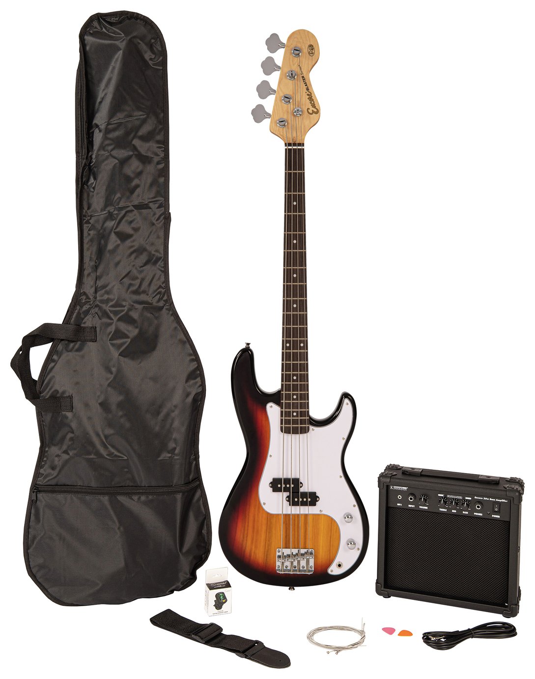 Encore Blaster E40 Bass Guitar Pack - Sunburst