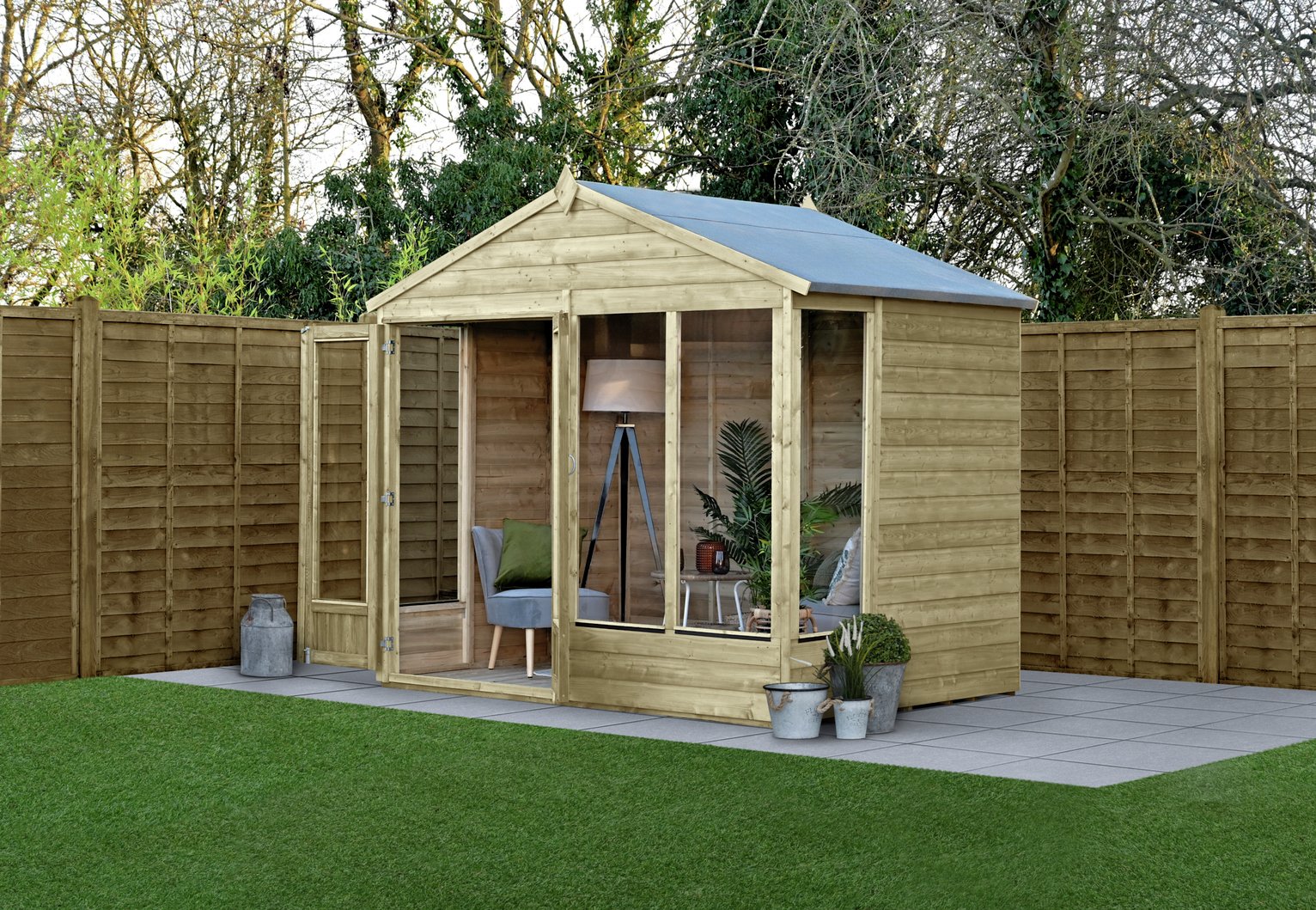 Forest Beckwood Shiplap Apex Summerhouse - 8 x 6ft