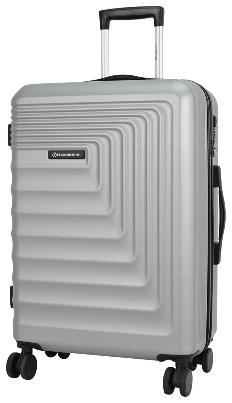 Featherstone 8 Wheel Hard Suitcase - Large, Silver