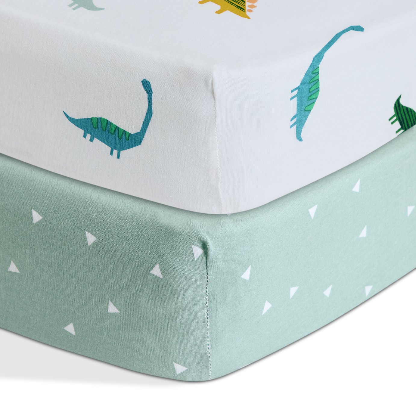 Habitat Cotton Jersey Little Dino Nursery Twin Fitted Sheet