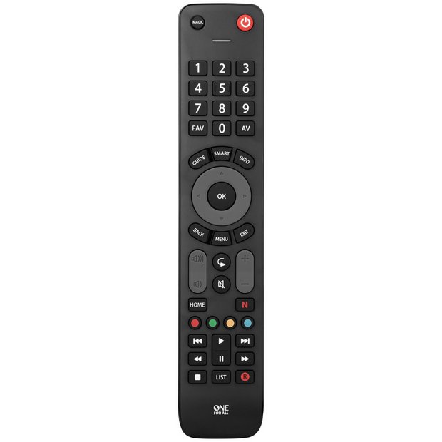 URC7115 BLACK ONE FOR ALL EVOLVE 1 UNIVERSAL TELEVISION REMOTE CONTROL 
