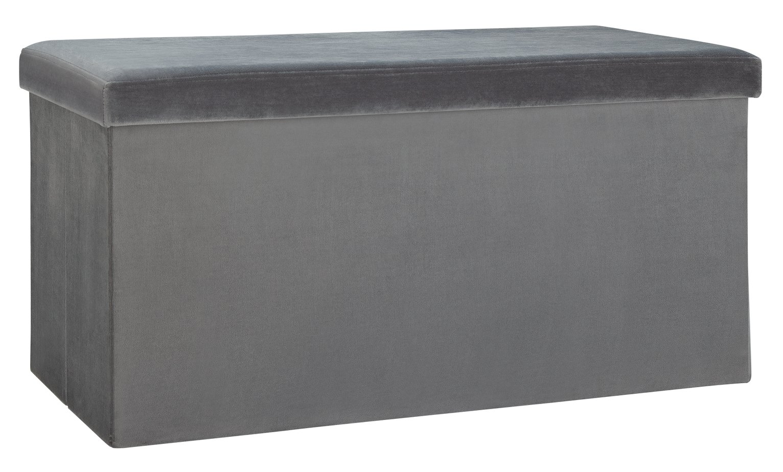Argos Home Smooth Velvet Ottoman - Grey