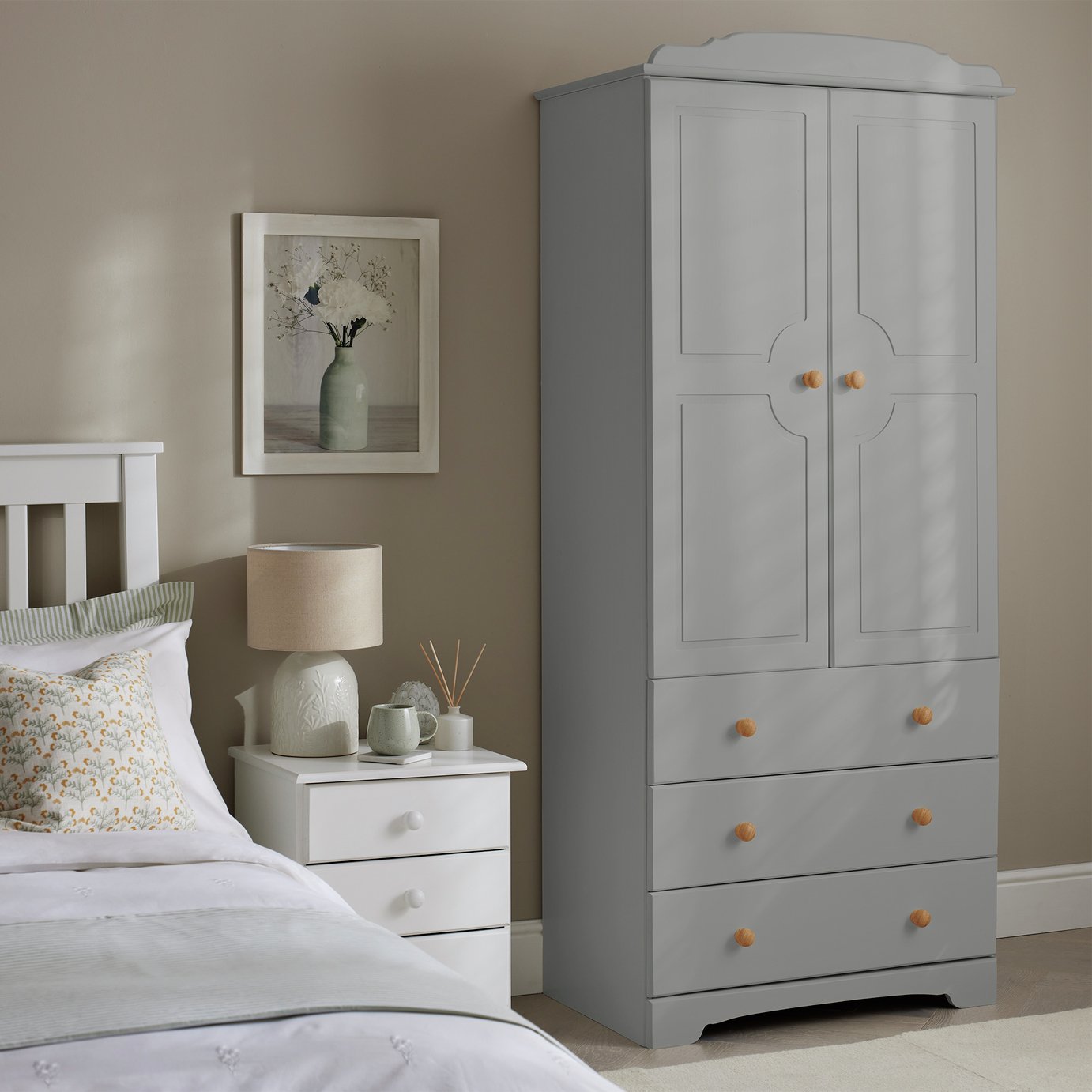 Argos Home Nordic 2 Door 3 Drawer Wardrobe
