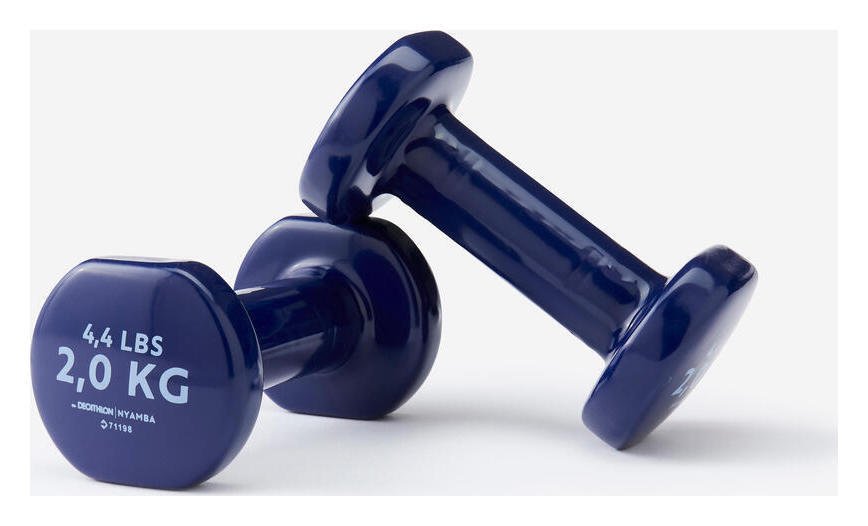 Decathlon PVC Dumbbells Set - 2 x 2kg