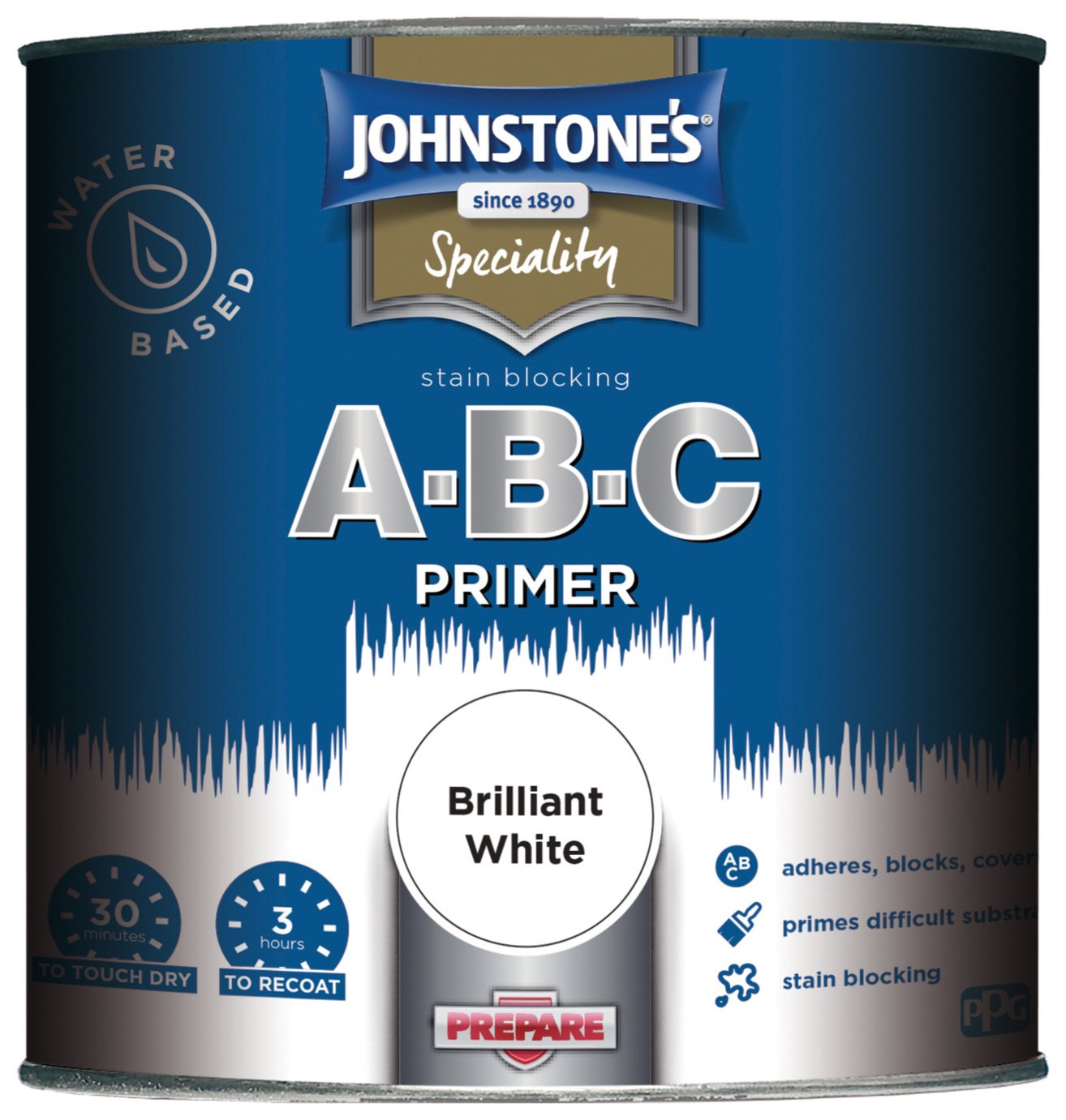 Johnstone's ABC Primer Matt Paint - Brilliant White - 100ml