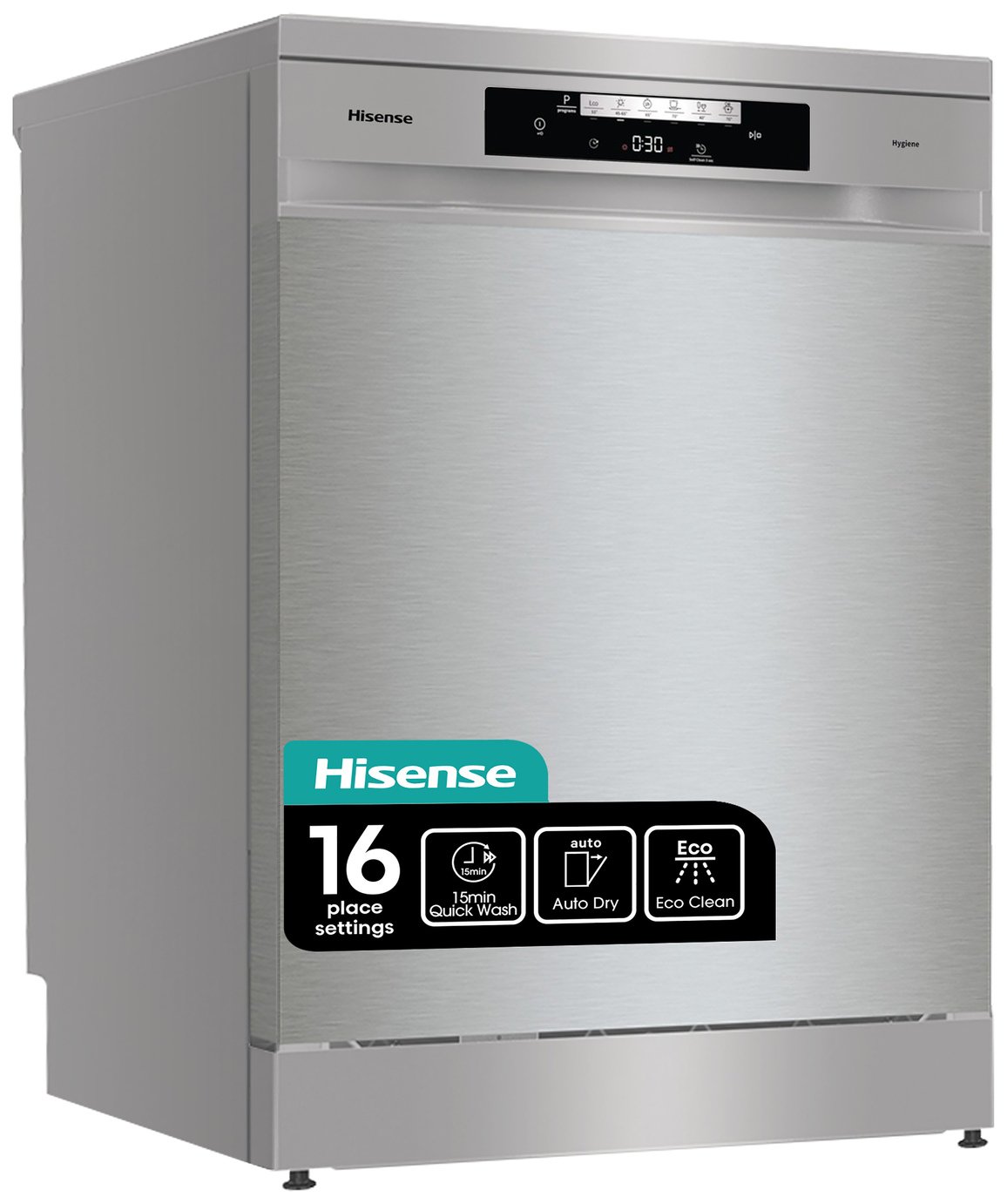 Hisense HS643D60XUK Full Size Dishwasher – S/Steel