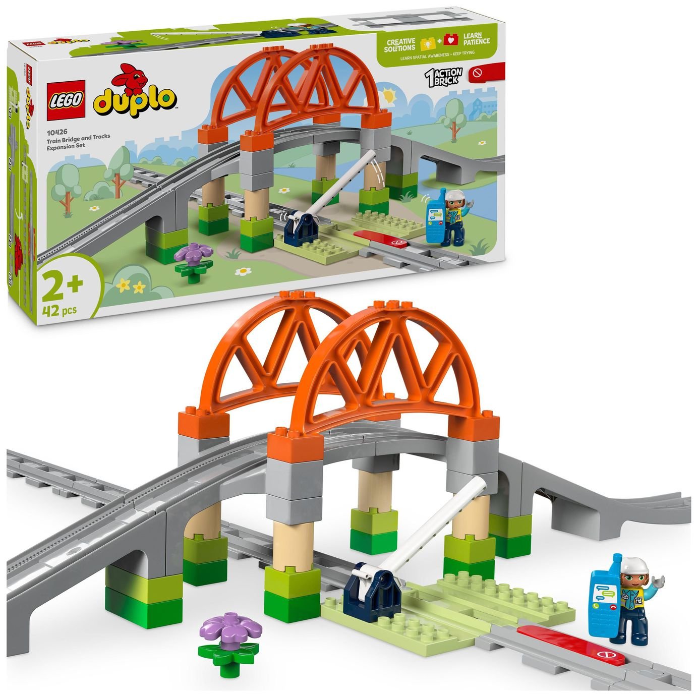 LEGO DUPLO Train Bridge and Tracks Expansion Set Toy 10426