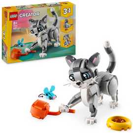LEGO Creator 3in1 Playful Cat Figure, Toy Animal Set 31163