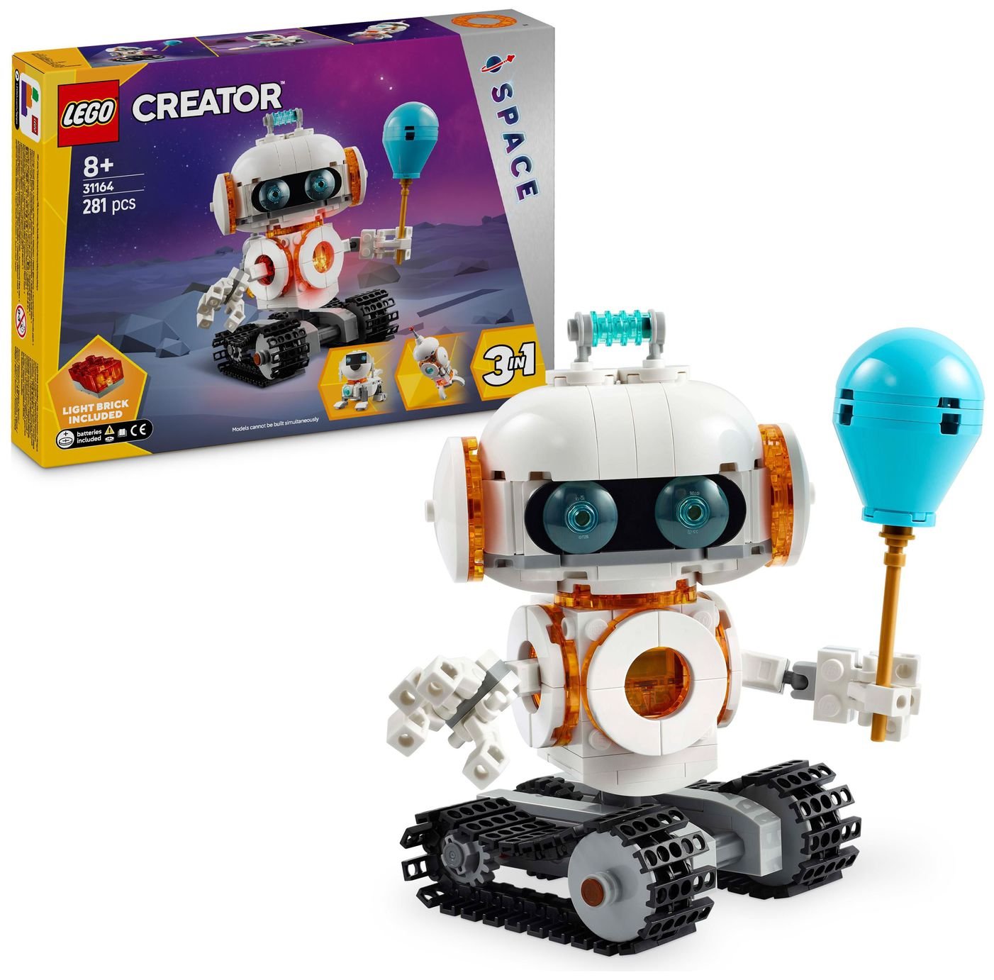 LEGO Creator 3in1 Space Robot Toy, Kids' Building Set 31164