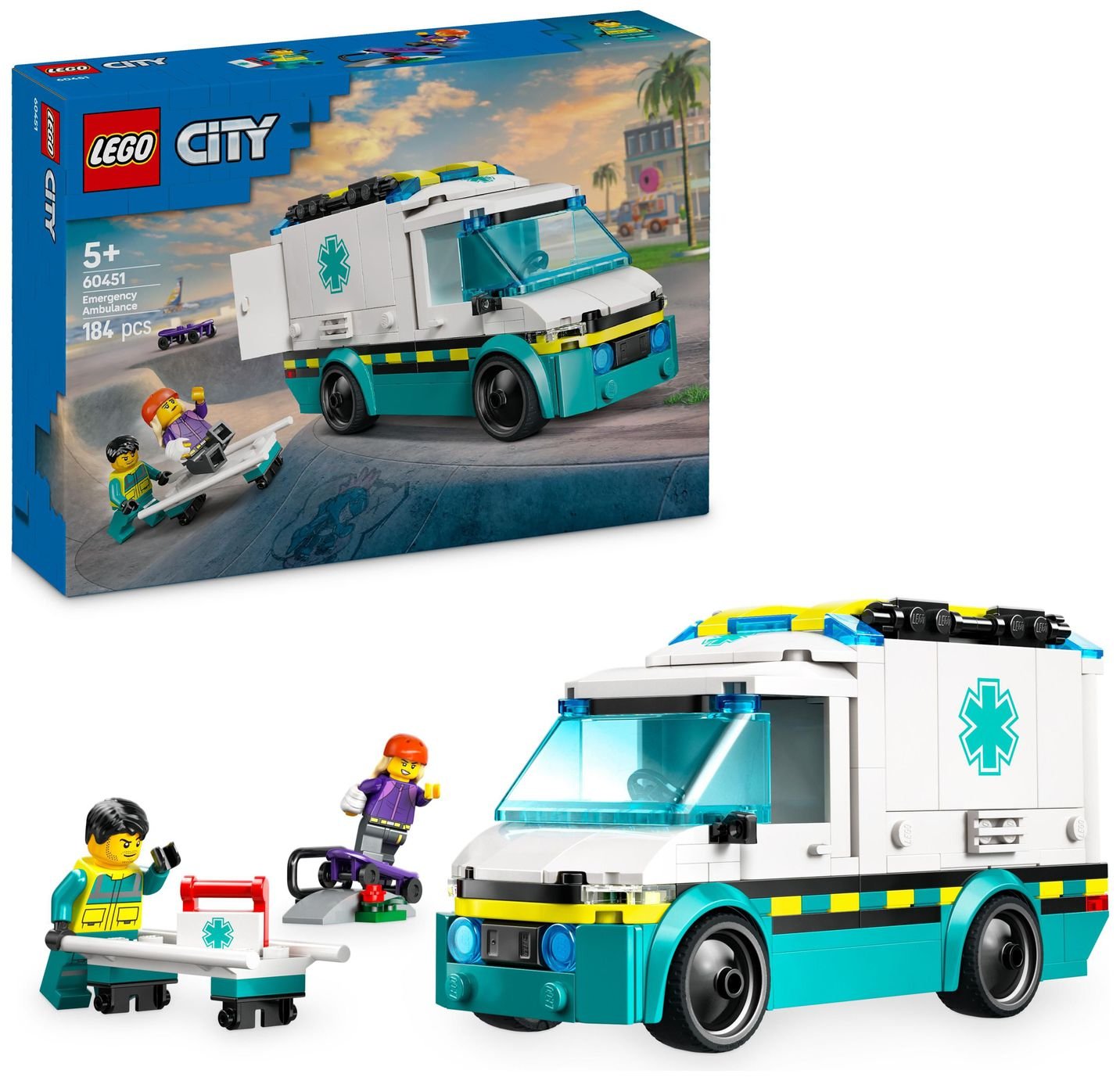 LEGO City Emergency Ambulance Toy Set with Minifigures 60451