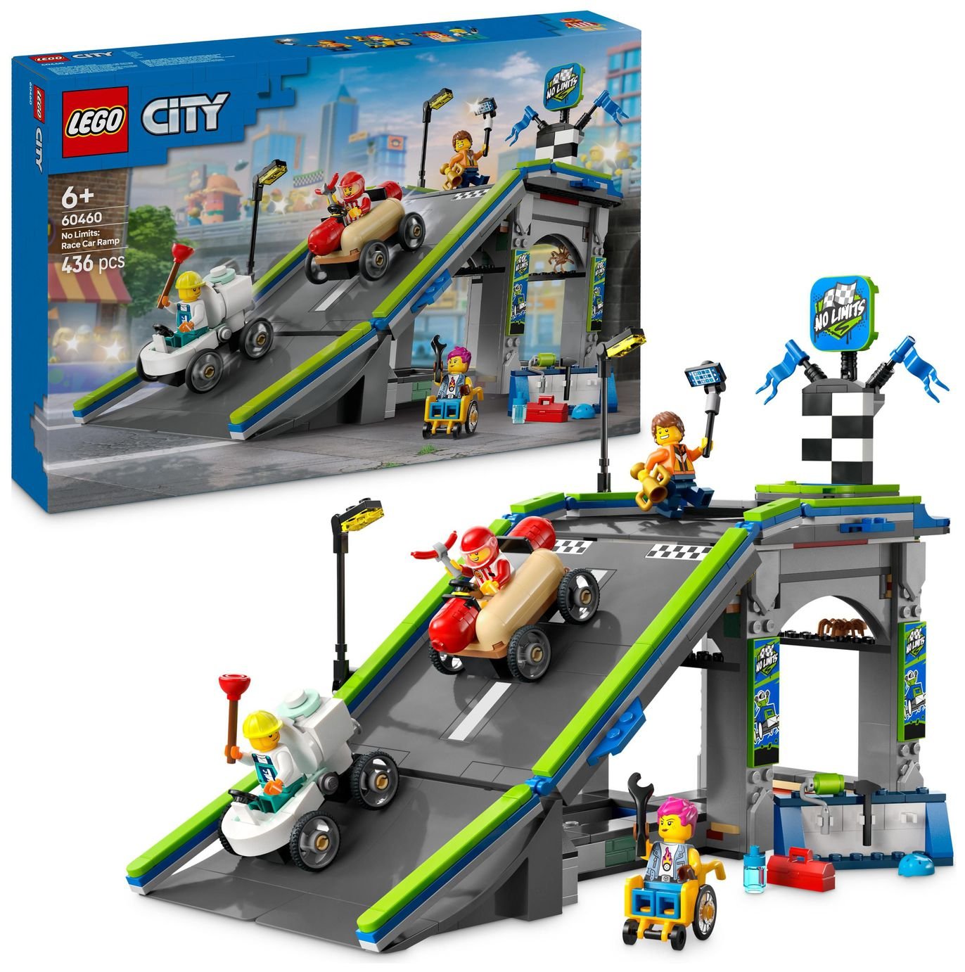 LEGO City No Limits: Race Car Ramp Track Toy Playset 60460