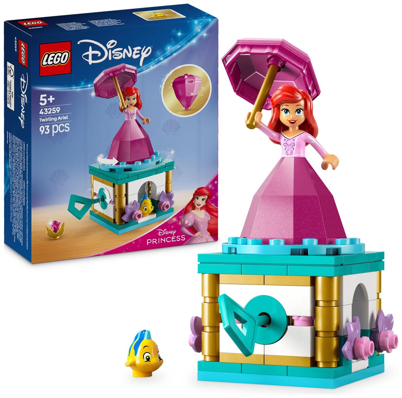 LEGO Disney Princess Twirling Ariel Building Toy Set 43259