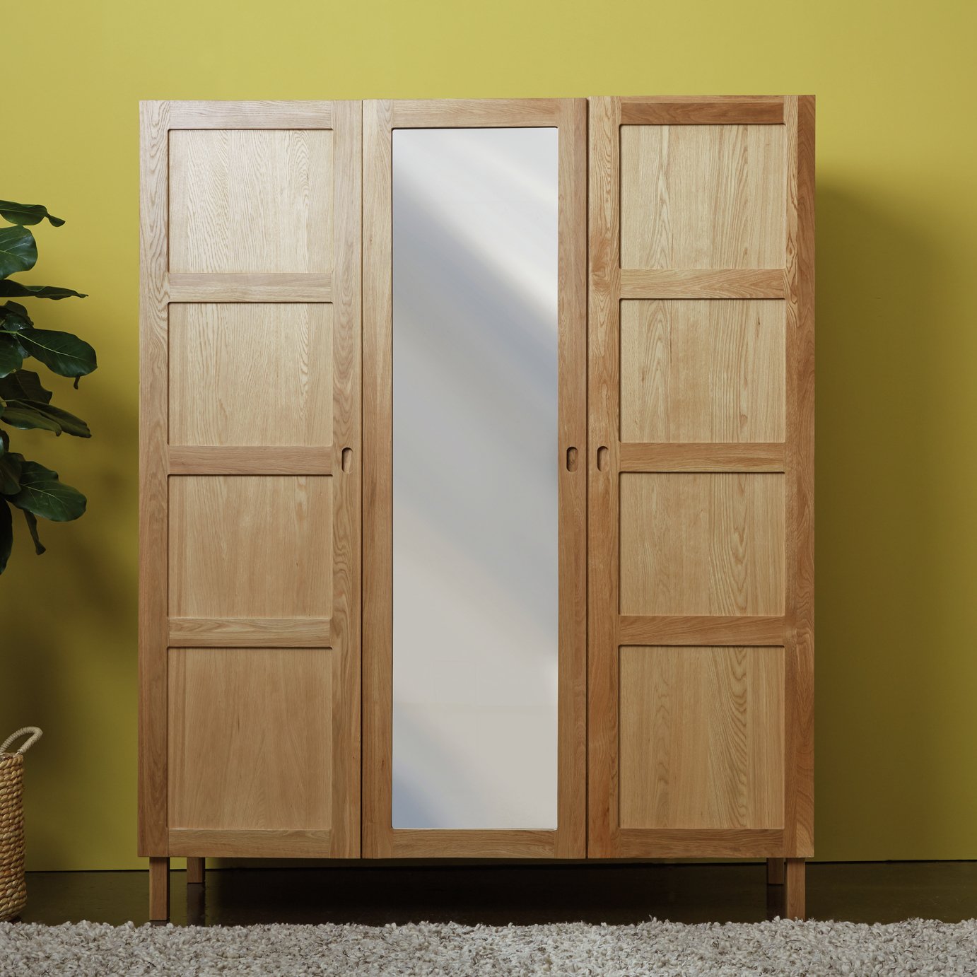 Habitat Radius 3 Door Wardrobe - Oak
