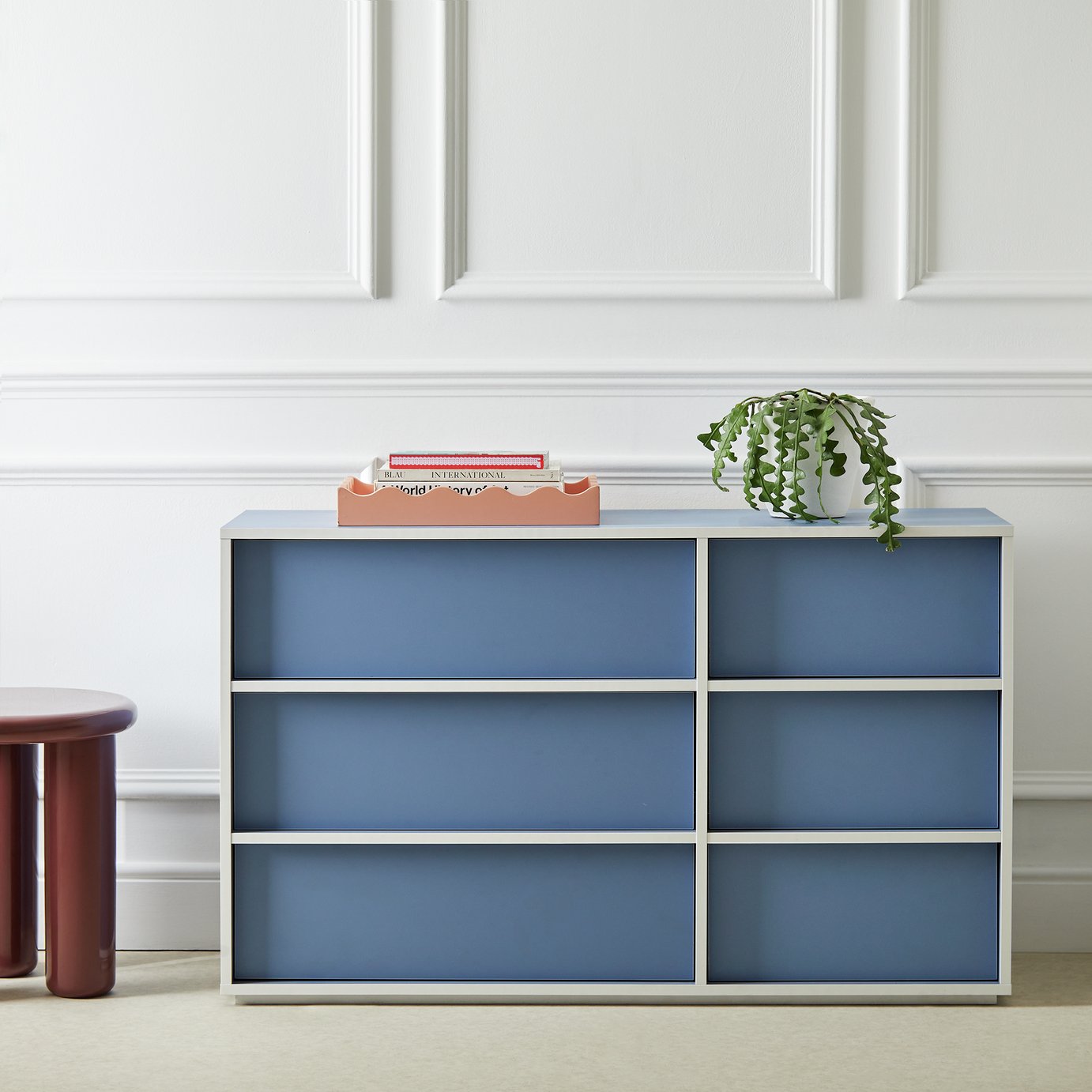 Habitat Edale 6 Drawer Chest - Light Blue