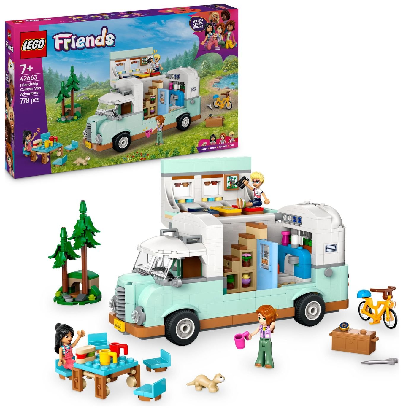 LEGO Friends Friendship Camper Van Adventure Toy Set 42663