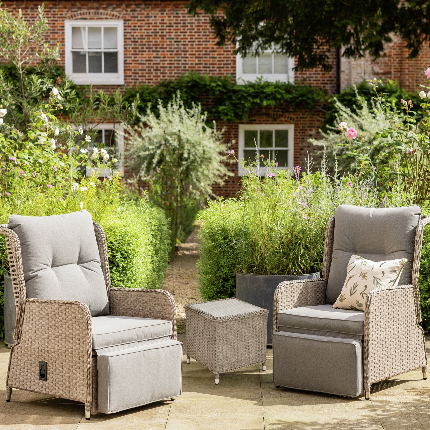 Argos Home Teramo 2 Seater Rattan Effect Garden Bistro Set