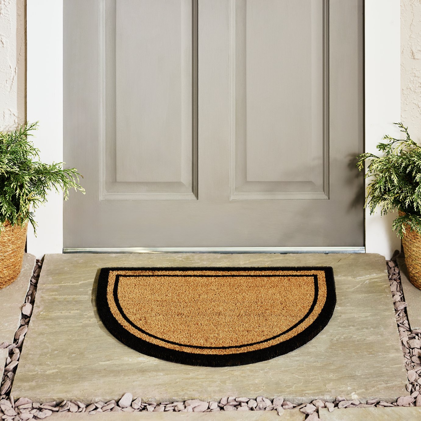 Argos Home Border Half Moon Doormat- 40x60cm