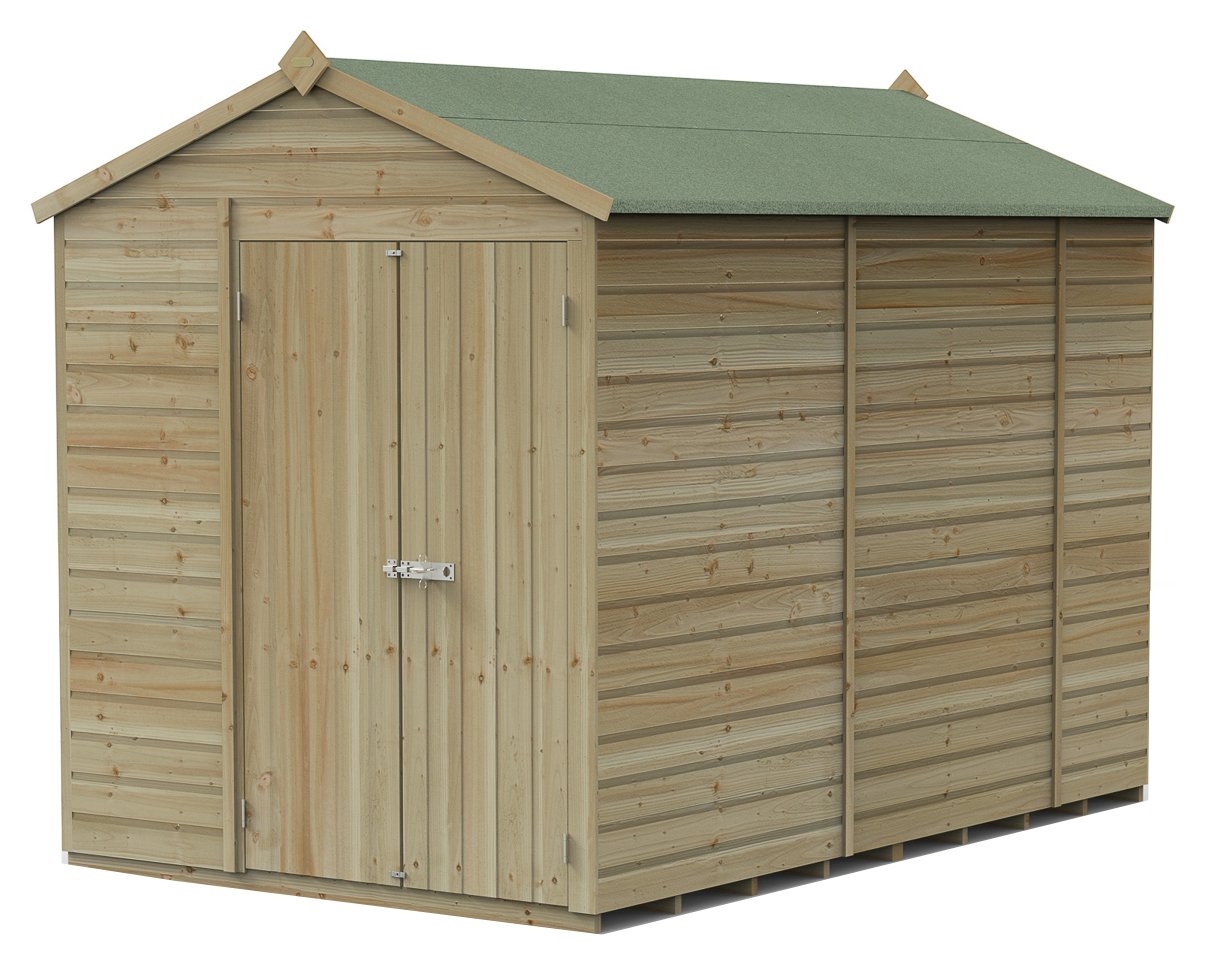 Forest Beckwood Shiplap Windowless Apex Shed - 10 x 6ft