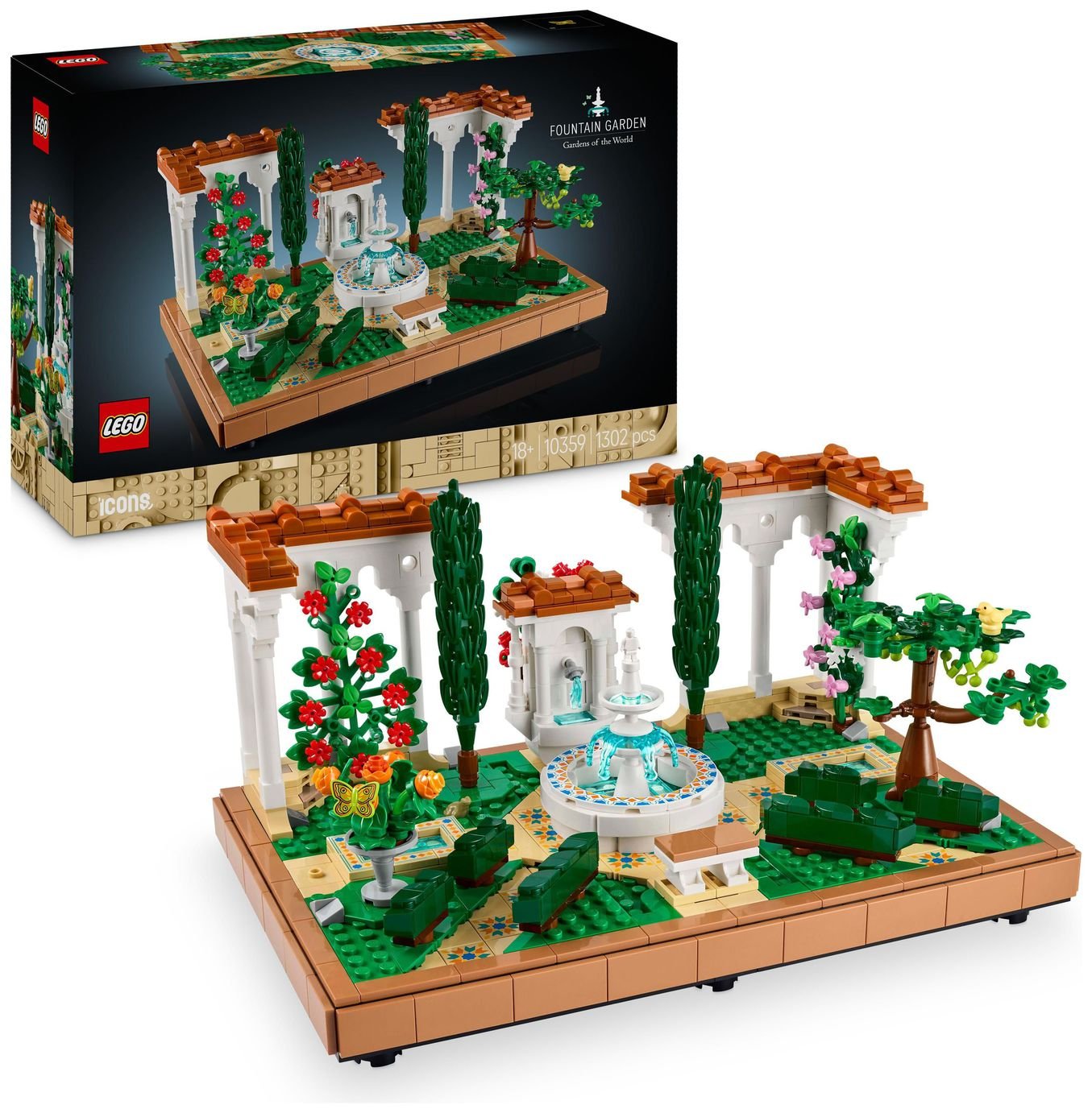 LEGO Icons Fountain Garden Home Decor Set for Adults 10359